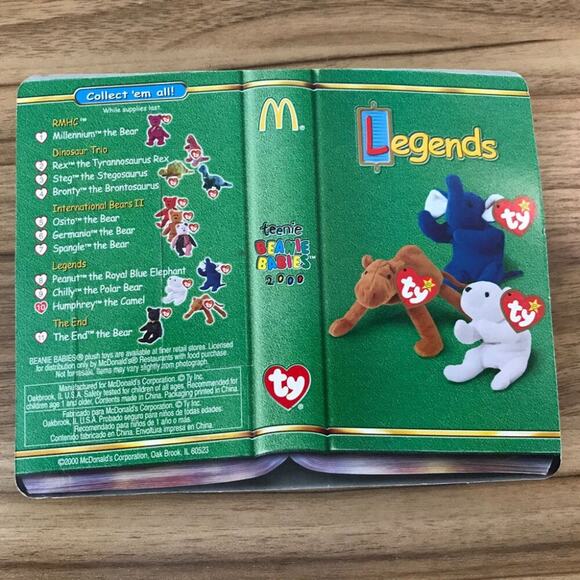 Beanie Baby McDonalds Legends Humphrey The Camel Ty Teenie w/ Errors on Package - Picture 2 of 4